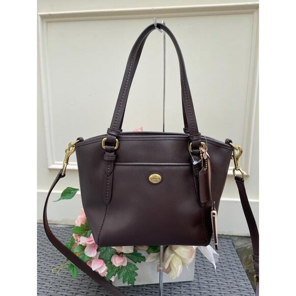 COACH PEYTON LEATHER MINI POCKET TOTE F26029 (100 - Picture 1 of 10
